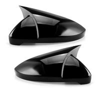 Asasytal Car Rearview Mirror Covers, ABS Plastic Car Side Wing Mirror Cover Caps Compatible with Golf MK7 Hatch-back MK7.5 GTI R GTD Base 2009-2020 Tou-ran II Rear View Cap,Glossy Black, 1 Pair