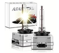 Asasytal D1S Xenon Bulbs 4300K Warm White 35W HID Xenon Headlight Replacement Xenarc Headlight Bulb, IP68 Waterproof Compatible with 66144 66140 85140 85415 HID Bulbs, Socket Type: Pk32d-2, 1 Pair