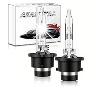 Asasytal D2R Xenon Bulbs, 35W 6000K Diamond White Bulb Replacement Ultra Bright Xenon Conversion, Bi HID Retrofit Kit Xenarc Headlight Upgrade Bulb Discharge Lamp, Set of 2