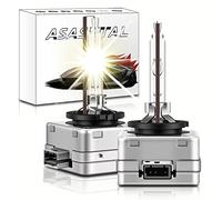 Asasytal D3S HID Xenon Light Bulbs 4300K Warm White Ultra Bright 35W 12V Bi HID Headlight Replacement Xenarc Headlight Retrofit Kit, Replace for Original Xenon Exterior Headlamp Bulbs, 1 Pair