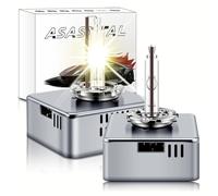 Asasytal D5S 25W Xenon Headlight Bulbs, 4300K Warm White 12V High/Low Beam HID Lamp Bulb, 2 Pieces