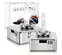 Asasytal D5S 6000K Xenon HID Headlight Bulbs, 12V 35W Diamond White Light, Compatible with BMW, Mer-cedes ect., XENARC Original D5S 66540 12410C1 PK32d-7 Bulbs Replacement, 2-Packs