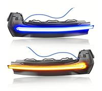 Asasytal Dynamic LED Turn Signals, One Pair Side Rearview Mirrors Turn Signal Lights For Au-di A3 8V, S3 8V, RS3 8VA 2013-2020, Yellow-Blue, 2 Lamps