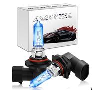Asasytal Hir2 9012 12V 55W Halogen Headlight Bulb, 5000K Warm White Light for High/Low Beam OEM Replacement, 2 Pieces