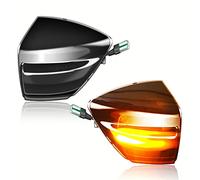 Asasytal LED Dynamic Turn Signals, Side Marker Sequential Blinker E8 Indicator Lamp, 12V 18 LED Brightful Amber Yellow Compatible with Ford Kuga C394 S-Max C-Max, 2 Pieces
