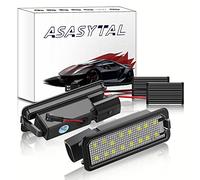 Asasytal LED Number License Plate Lights, Error Free Rear Number Plate Lamps Assembly Replacement, 18 SMDs LED 6000K Bright White Bulb Compatible with VW Golf MK4/5/6/7 Pas-sat CC Po-lo Eos, 2 Lamps