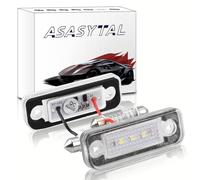 Asasytal LED Number License Plate Lights, Error Free Rear Number Plate Lamps Replacement, SMDS LED 6000K Bright White Compatible with Mercedes-Benz C E CLS SLK CLASS W203 C219 W211 R171 etc.,2 Pcs