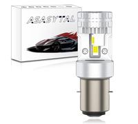 Asasytal S2 Ba20d LED Motorcycle Headlight Bulb, 35W High/Low Beam DC12V, 6500K Xenon White, Up to 2900LM Super Brighter for Motorcycle Motorbike Scooter, 1 Pc