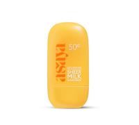 ASAYA Asaya Sheer Milk Sunscreen SPF 50 P UVA + UVB In-VIVO Tested Lightweight Fluid Sunscreen with Vitamin C & Niacinamide for Brightening & Barrier Support Water Based 50 ml (Pack of 1) Yellow