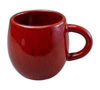 Asayu Japan Ceramic Coffee Mug With Handle Hand-Painted in Chrome Red,Ideal for Slow Brewing Hot or Cold Coffee and Tea - Accessory Ceramic Cup Made In Japan
