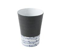 Asayu Japan Ceramic Tea Cup 310ml, Japanese Yunomi Mug, Made in Japan, Microwave and Dishwasher Safe for Green Tea, Coffee and Hot Beverages - Black x White