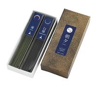 Asayu Japan Low Smoke Incense Sticks Set - Lotus & Sandalwood Yoga Scent, Made in Japan, ca. 80 Sticks (40g), Natural Multipack for Meditation & Relaxation