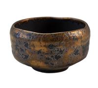 Asayu Japan Matcha Bowl, Handmade in Gifu Japanese Ceramic Chawan, Dishwasher Safe for Tea Ceremoney, Green Tea, Wabi-Sabi Pottery - Kogane