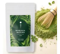 Asayu Japan Moringa Matcha Powder, Natural Superfood Blend Matcha Tea, Made in Japan (100g Bag)