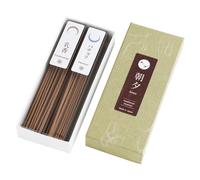 Asayu Japan Traditional Incense Reflection Sticks Set - Frankincense and Patchouli - ca. 40 sticks, 20gr (2x) - Made in Japan Quality 2-in-1 Incense Kit - Perfect for Meditation and Relaxation