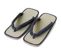 Asayu Japan Traditional Japanese Sandals Tatami Setta Zori, Made in Japan - Black Stripes