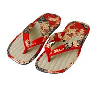 Asayu Japan Traditional Japanese Sandals Tatami Setta Zori, Made in Japan - Red