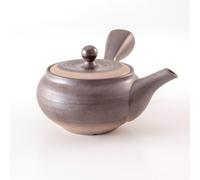 Asayu Japan Traditional Kyusu Teapot, 280ml Kurofuki Traditional Black Matte Finish, Tokoname Yaki, Handmade in Japan, Perfect for Gyokuro, Sencha, Green Tea and Loose Leaf Tea - Kurofuki