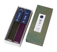 Asayu Japanese Low Smoke Incense Sticks Floral Fragance Set - Jasmine and Rose - ca. 40 sticks, 20g (2x) - Made in Japan - Quality Variety Pack for Relax