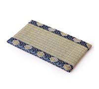 Asayu Mini Tatami Mat Made of Real Igusa Rush Grass, Made in Japan, for Bonsai, Doll Stand, Coaster, Incense Holder (Blue)