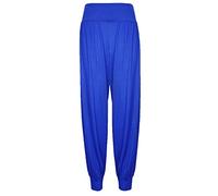 ASBAHFASHION WOMEN'S HAREM TROUSERS ALI BABA LONG PANTS BAGGY HAREEM LEGGINGS PLUS SIZE 8-26 (3XL UK24-26, ROYAL BLUE)