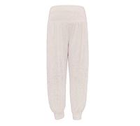 ASBAHFASHION WOMEN'S HAREM TROUSERS ALI BABA LONG PANTS BAGGY HAREEM LEGGINGS PLUS SIZE 8-26 (S/M UK8-10, CREAM)
