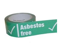 ASBESTOS FREE self-adhesive marking tape - premium TWININATE grade - 48mm x 33M - UKT30ASF