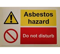 Asbestos hazard do not disturb Safety sign - Self adhesive sticker (400mm x 300mm)