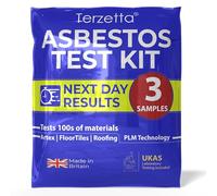 Asbestos Test Kit (3 Sample Only), Next Day Results Asbestos Testing Kit DIY for UK Home with UKAS Lab Fee, Easy Instructions, Return Postage, for Artex Ceilings,Tiling + 100s More - NO PPE