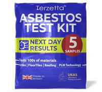 Asbestos Test Kit - 5 Samples, FAST NEXT DAY Results, UKAS Lab Certified, Easy-to-Follow Instructions, Return Postage Included, Suitable for Home Artex Ceilings, Roofing, Tiling & 100s More - No PPE