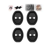 ASBHFC 4Pcs Silicone Car Door Lock Cover for Nissan Qashqai (J10 J11 J12 2006-2025 2026), Latch Protector Cap, Reduces Closing Noise & Buffers Impact, Vehicle Interior Accessory,Black-4pcs