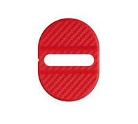 ASBHFC Car Door Lock Striker Covers for Opel Combo (C-E 2001-2025 2026), Carbon Fiber Style Protector Caps, Prevents Rust, Automotive Interior Accessory,Red-4pcs