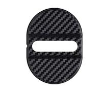ASBHFC Car Door Lock Striker Covers for Opel Insignia (A B 2008-2022), Carbon Fiber Style Protector Caps, Prevents Rust, Automotive Interior Accessory,Black-4pcs