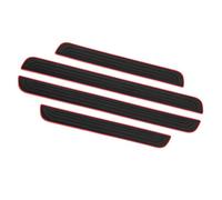 ASBHFC Car Door Sill Protector 4 Piece Set for Jaguar XJ (X351 2010-2019), Rubber Kick Plates for Entryway Protection, Non-Slip Scuff Guard to Prevent Scratches and Daily Wear,A-Red