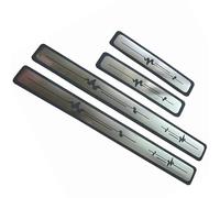 ASBHFC Car Door Sill Scuff Plates for VW Tiguan (5N AD BW 2007-2025 2026), Set of 4 Stainless Steel Welcome Pedal Cover with EKG Line Graphic, Custom Fit Interior Styling Protector Trim