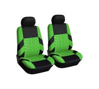 ASBHFC Tyre Track Style Car Seat Covers in Black & Green for Vauxhall Mokka (A B 2012-2025 2026), Protectors for Automotive Interior, Durable & Sporty Design for Car Enthusiasts,2 front seats