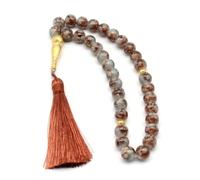 Asbih 33 10mm - Islamic Prayer Beads, Tasbeeh, Sibha, Muslim Mala, Masbaha, Misbaha, Tesbih, Tespih, Dhikr Beads, Zikr Beads, Worry Beads, Prayer Counter Arabic tassel bracelet (Red)