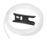 Asbrot Bambu Lab PTFE Tube 2.5mm ID×4mm OD, Length 5 m / 16.4 ft, for Bamboo X1/ X1C/ P1P/ P1S/ A1/ A1 Mini, K1/ K1 Max/Ender 3 V3 (Cream Color), with Tubing Cutter, 3D Printer Accessories