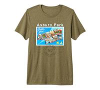 Asbury Park NJ New Jersey N.J. Postcard Greetings Postmarked Premium T-Shirt