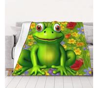 asbwuo 80"X60" Throw Blanket Soft Cozy Fleece Blanket Lightweight Warm Bed Blankets for Couch Sofa Bed Chair Home Decor Frog