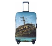 asbwuo Abandoned Cruise Ship at Sea Travel Luggage Cover Suitcase Cover Anti-Scratch Luggage