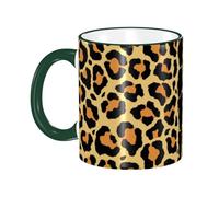 asbwuo Abstract Leopard Print Coffee Mug with Handle Tea Cup Mug Drinking Cups Ceramic Reusable Funny Novelty Coffee Mugs Travel Cup Drinkware Accessories for Home Office Cups Gifts 11oz