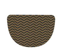 asbwuo Amber Chevron Half Round Doormat
