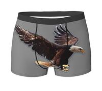 asbwuo An Eagle Print Mens Boxer Briefs Active Stretch Breathable Comfortable Underwear,Daily,Exercise