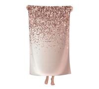 asbwuo Beach Towel Rose Gold Blush Pink Glitter Metal Microfiber Beach Towels Blanket Oversized Tropical Big Extra Large XL Pool Towels Quick Dry Sandproof for Women Girls Kids