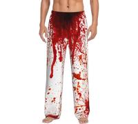 asbwuo Blood Splatter Horror Men'S Pajama Pants Sleep Long Pants,Lounge Bottoms With Elastic Waist, Nightwear Gifts For Men