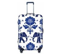 asbwuo Boho Tropical Elephant Leaves Retro Chic Aesthetic Luggage Cover Elastic Washable Protector Anti-Scratch Travel Suitcase Covers with Concealed Zipper for 18-32 Inch Luggage Medium