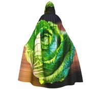 asbwuo Bright Cabbage Print Hooded Cape Adult Halloween Hooded Cloak, Ideal For Cosplay, Parties And More