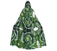 asbwuo (Bright Cabbage) Printed Thick Hooded Cape Unisex Halloween Cloak Vampire Witch Wizard Halloween Christmas Cosplay
