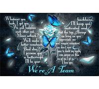 asbwuo Butterfly We Are A Team Bling Aluminum Signs Funny Tin Sign Metal Art Poster Gift Home Cafe Bar Wall Decor 8x12 inch